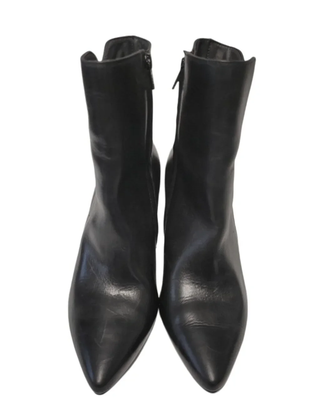 Paul Green Leather Heeled Pointed Toe Ankle Boot UK4